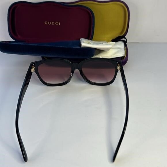 New Authentic GUCCI  Acetate Sunglasses GG0800SA Black - Picture 8 of 12